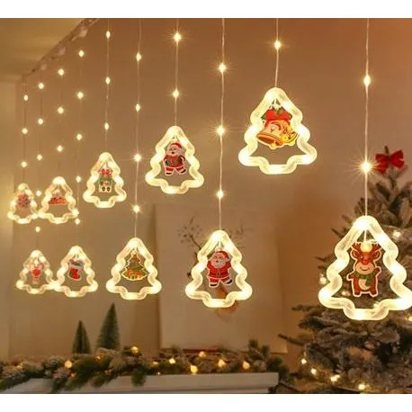 Luminova Julelysgardin 3 m med 10 USB-lys, varm hvid, 8 tilstande
