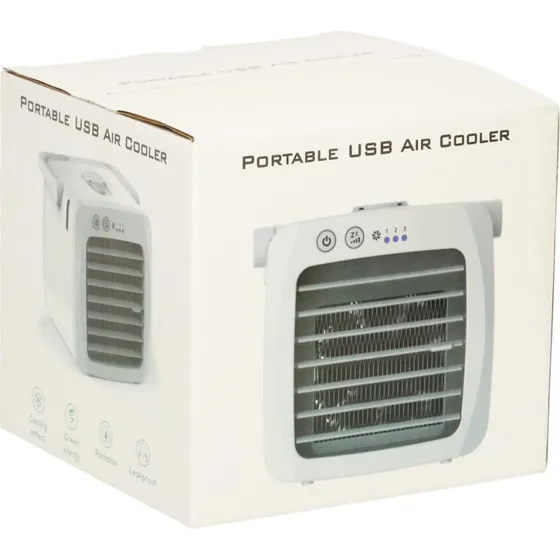 Airco USB-bærbar luftkøler, hvid/grå