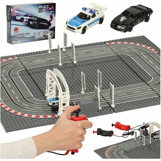 LEGO Speed Racer: Elektrisk Bilbane med Politibil & Racer, 2 Kontroller