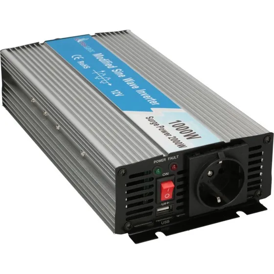 Extralink OPIM-1000W 12V-230V Strømadapter, 1000W (Modified Sinus)