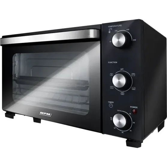 MPM MPE-14/T Miniovn med Termocirkulation, 22 L, 1300 W, Sort