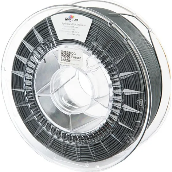 Spectrum Filament PLA Premium, 1,75 mm, 1 kg, Mørkegrå