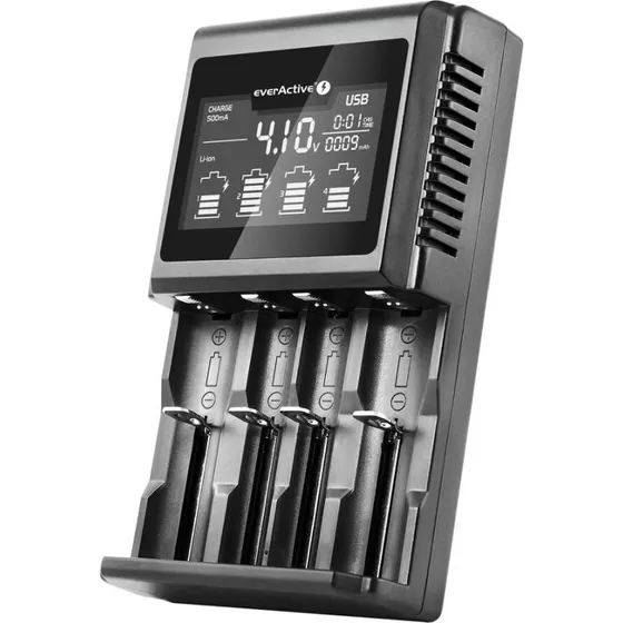 EverActive UC-4000 4-slots Li-ion/NiMH batterioplader