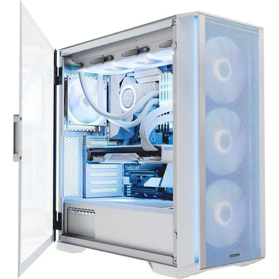 Modecom Horizon ARGB Flow Midi Tower, hvid, USB 3.0 x2 + USB-C