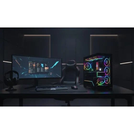 Modecom Volcano Stellar Plus Midi, sort, hærdet glas