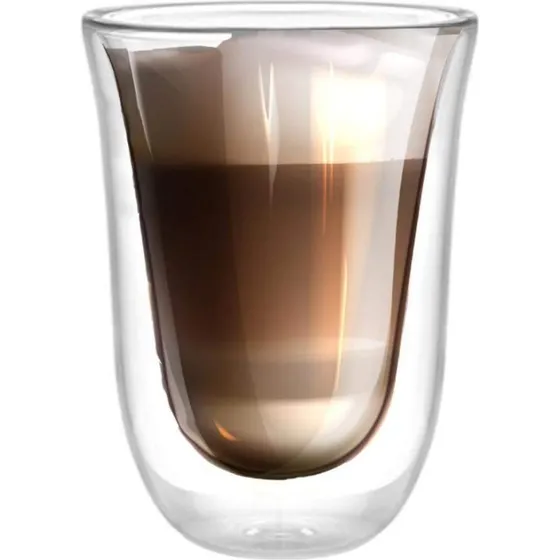 Dobbeltvægget kaffeglas 220 ml – gennemsigtigt