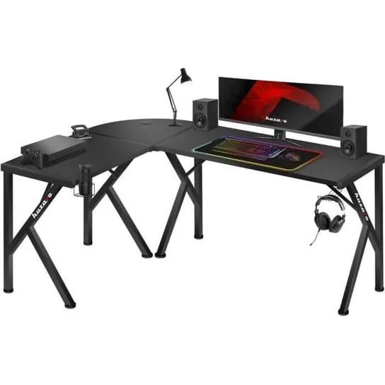 Huzaro Hero 6.3 L-formet Sort Gamingbord