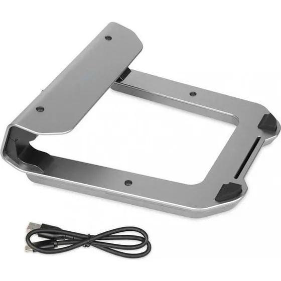 iBox Laptop Stander med køling, 17,3", sølv