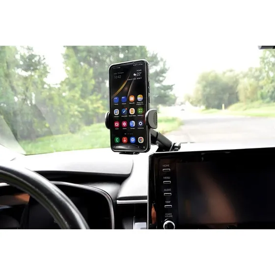 iBox H-9 Mobilholder til Bil med Sugekop, Sort