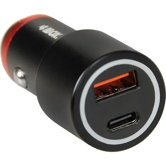 iBox ICC20 USB-C PD 60W Biloplader, sort