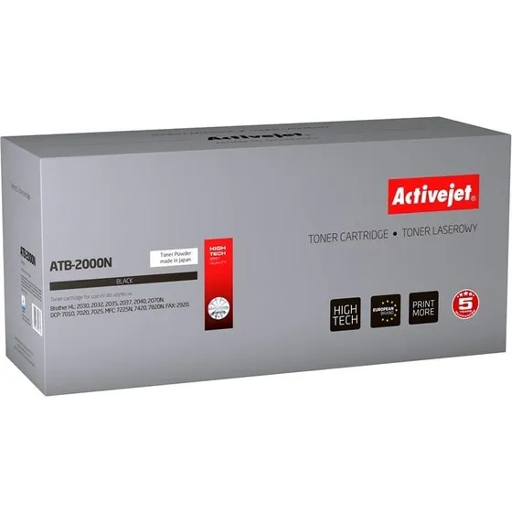 ActiveJet ATB-2000N Sort Toner, 2.500 sider, kompatibel med Brother TN-2000/TN-2005