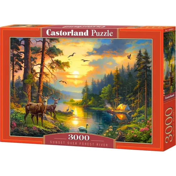 Castorland Puslespil 3000 Brikker – Sunset Over Forest River