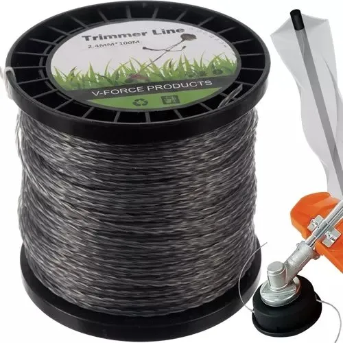 GreenWorks 100m 2,4mm Forstærket Trimmertråd