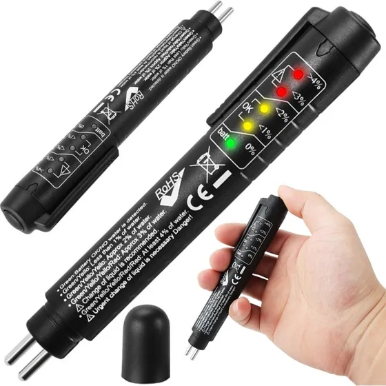 Bremsevæsketester med 5 LED – Sort
