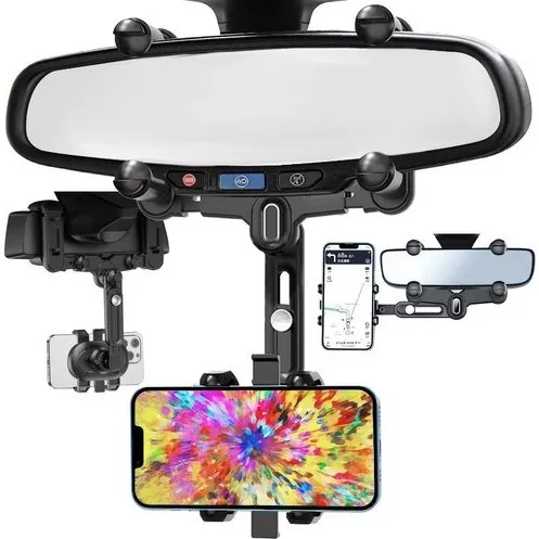 Mobilholder til Bakspejl – Universal, Roterbar, Stabil
