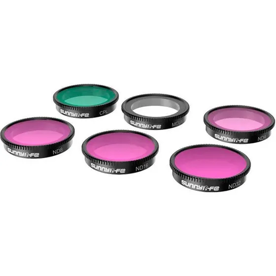 Sunnylife 6-filtersæt til Insta360 GO 3/2 (MCUV+CPL+ND4+ND8+ND16+ND32)