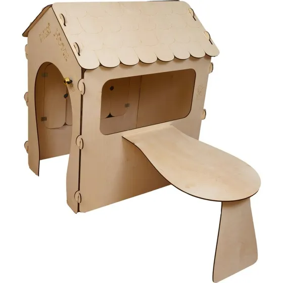 Active House Sweet Home Legehus i træ med tavle og bord