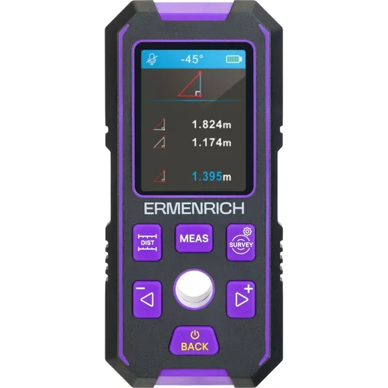 Ermenrich SM90 Stud Detector med Lasermålebånd og Digitalt Vaterpas