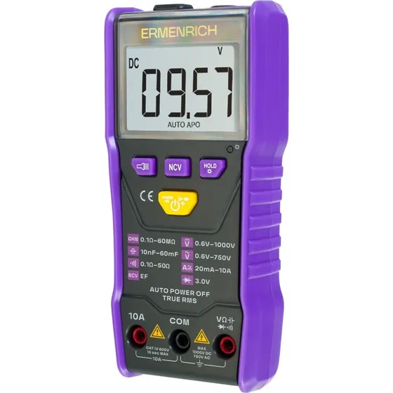 Ermenrich Zing TC20 Digital Multimeter - True RMS - Sort/Magenta