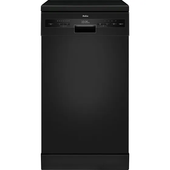 Amica DFM46C8EOiBH 44dB(A) Fritstående Opvaskemaskine, Sort