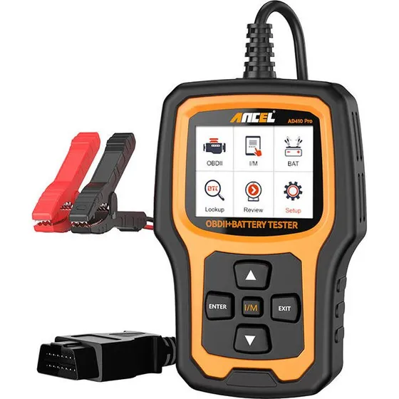 Ancel AD410 Pro OBD2-Scanner & Batteritester (2-i-1)