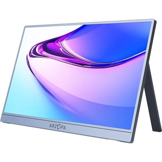 Arzopa A1S 14" Bærbar Skærm, Silver Grå, FHD