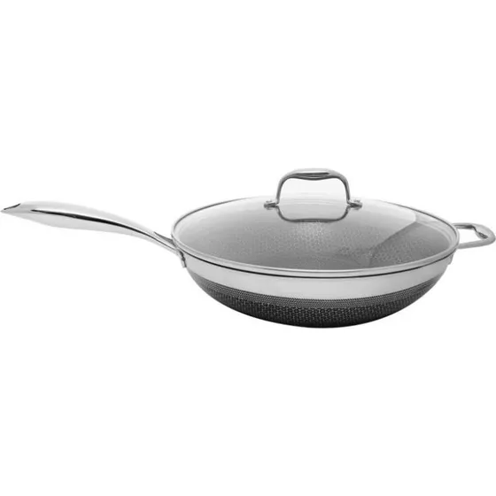 Kohersen Black Cube Wok 32 cm, 5,1 L, sort med låg