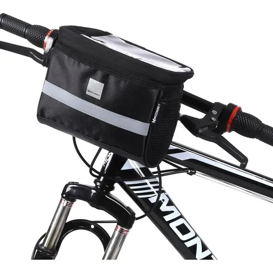 Wozinsky WBB12BK 2L Cykelstyrtaske med Telefonholder, Sort