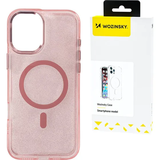 Wozinsky Glitter MagSafe Case til Samsung Galaxy S25+ - Pink