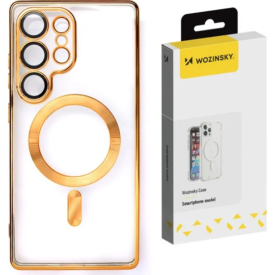 Wozinsky Electroplated MagSafe Case, Guld til Samsung Galaxy S25+