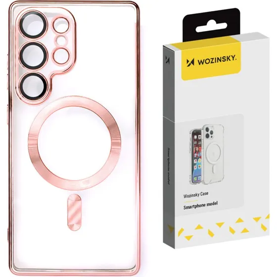 Wozinsky Electroplated MagSafe Case til Samsung Galaxy S25 - Pink