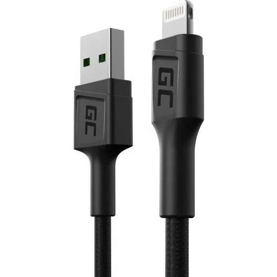 Green Cell USB til Lightning kabel 0,3 m (sort)