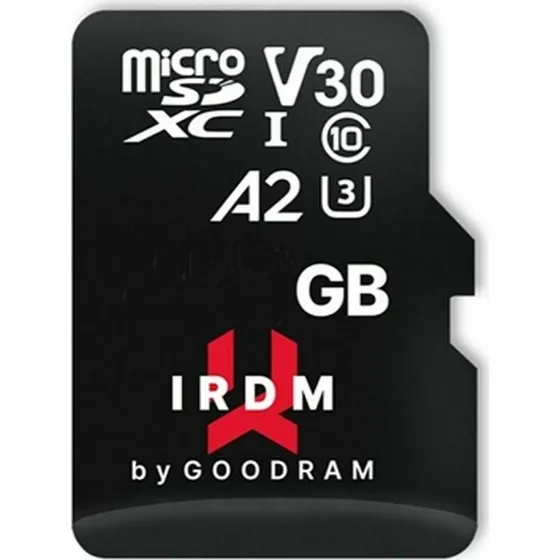 GoodRam IRDM M2AA 64 GB MicroSD med SD-adapter, sort