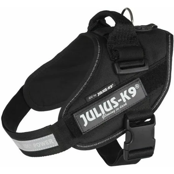 Julius K9 IDC Hundesele, Sort, M/L (58-76 cm)