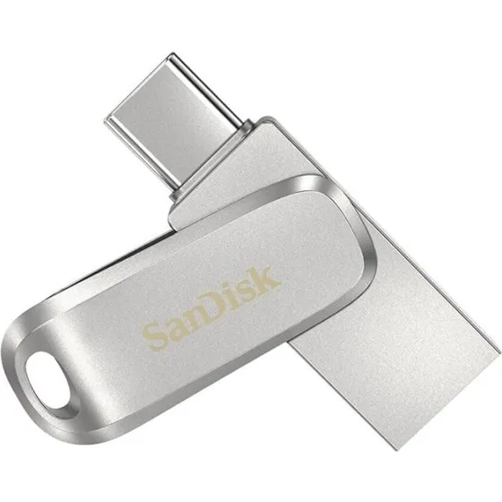 SanDisk Ultra Dual Drive Luxe 32 GB USB-C & USB 3.1, Sølv
