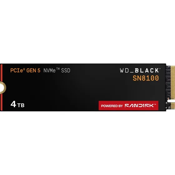 Western Digital SN8100 SSD 4TB M.2 2280 PCIe Gen5 NVMe