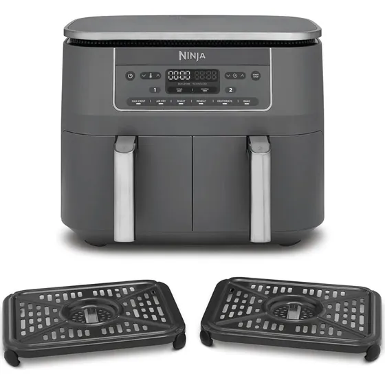 Ninja 6-i-1 Dual Zone Airfryer DZ300EU 7,6 L grå metal