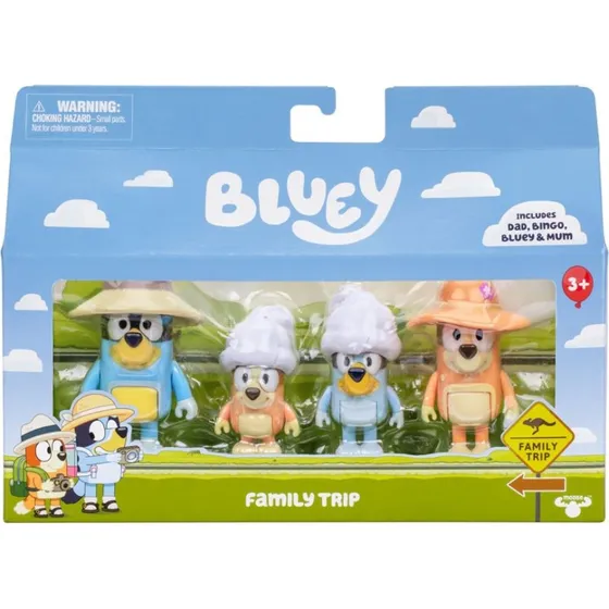 Bluey Familie Telt-tur Figursæt 4 pk.