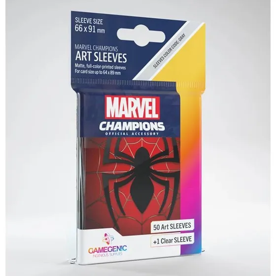 Gamegenic Marvel Champions Art Sleeves Spider-Man (50 stk)