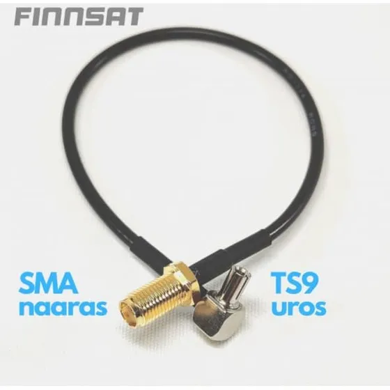 Finnsat SMA hun - TS9 adapterkabel, 20 cm