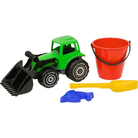 Plasto Traktor-Sandlegesæt, 4 dele, 32 cm