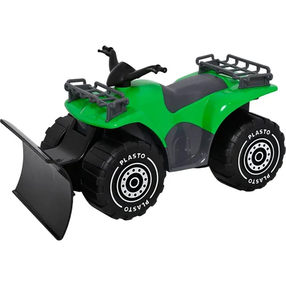 Plasto ATV med plov, grøn, 30 cm