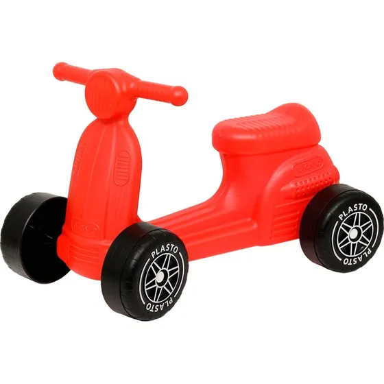 Plasto Løbescooter med lydløse hjul, rød, 22 cm