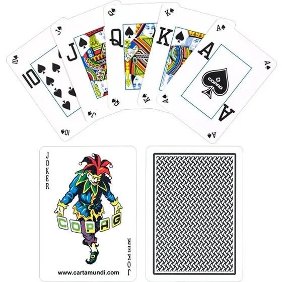 Copag Texas Hold'em Silver Peek Index, sort (63x88 mm)