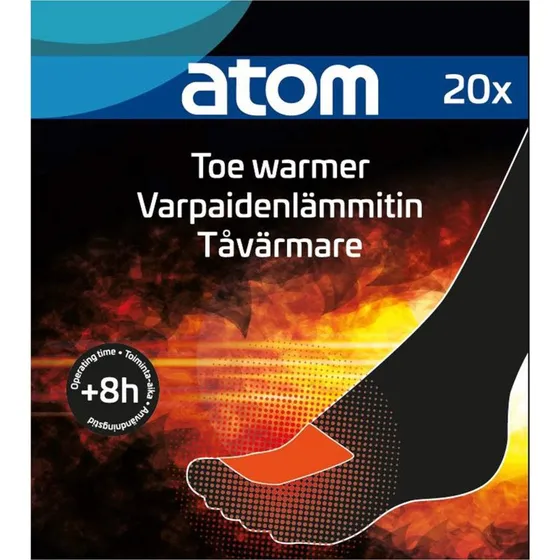Atom Tåvarmer 20 stk – Hurtig opvarmning og varme i over 8 timer