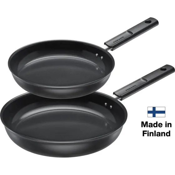 Fiskars Hard Face Stegepandesæt 24 + 28 cm, Induktion, Non-Stick