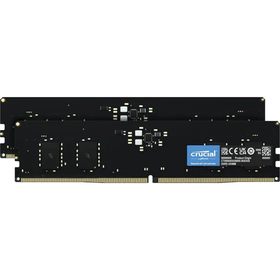 Crucial UDIMM DDR5-5600 16GB CL46 (2x8GB) Sort