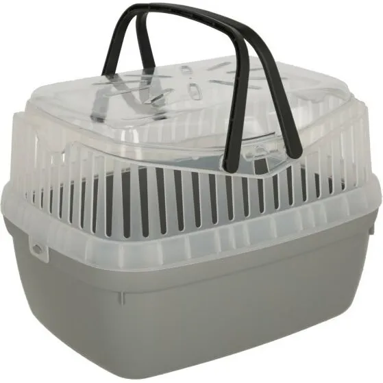 Kerbl Portobello transportbur 30x23x23 cm grå/transparent