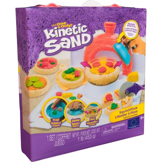 Kinetic Sand Squish Pizza 452g, 3+ år