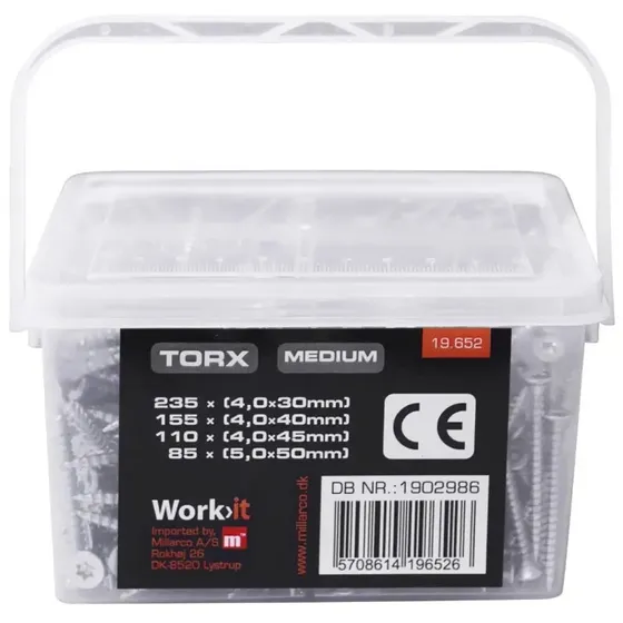 Work-it Skrueboks TORX Medium 585 stk